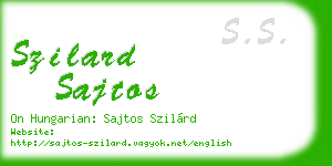 szilard sajtos business card